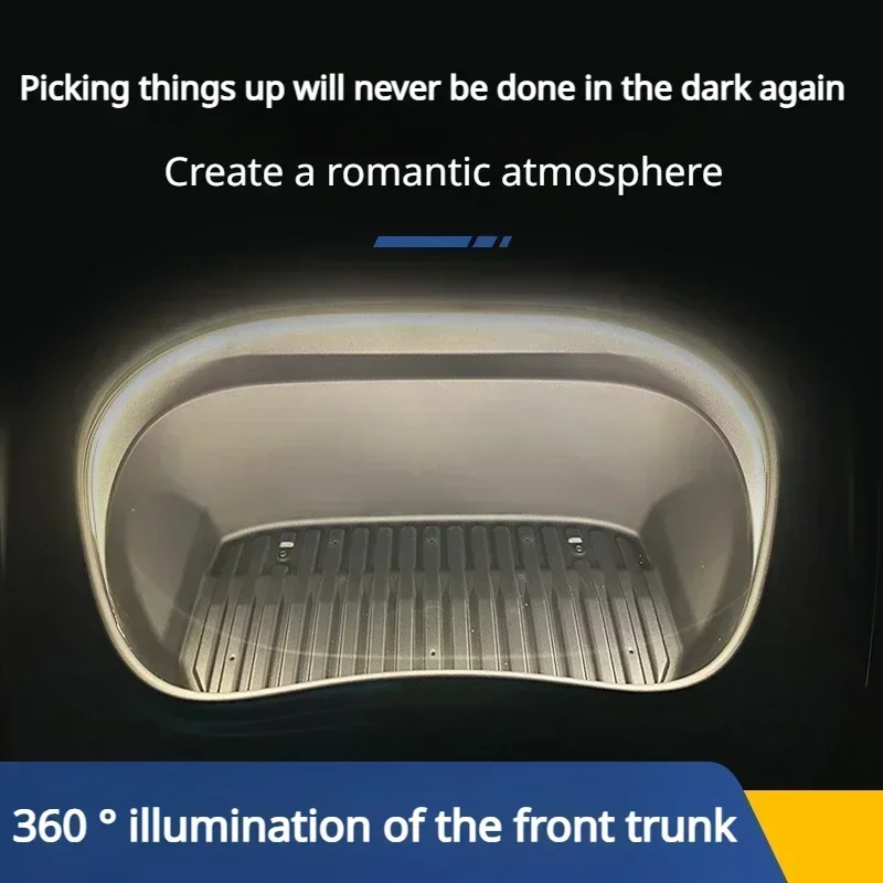 Front Trunk Atmosphere Light For tesla model 3 highland 2024 Bright LED Silicone Light Yellow White Proposal Decoration