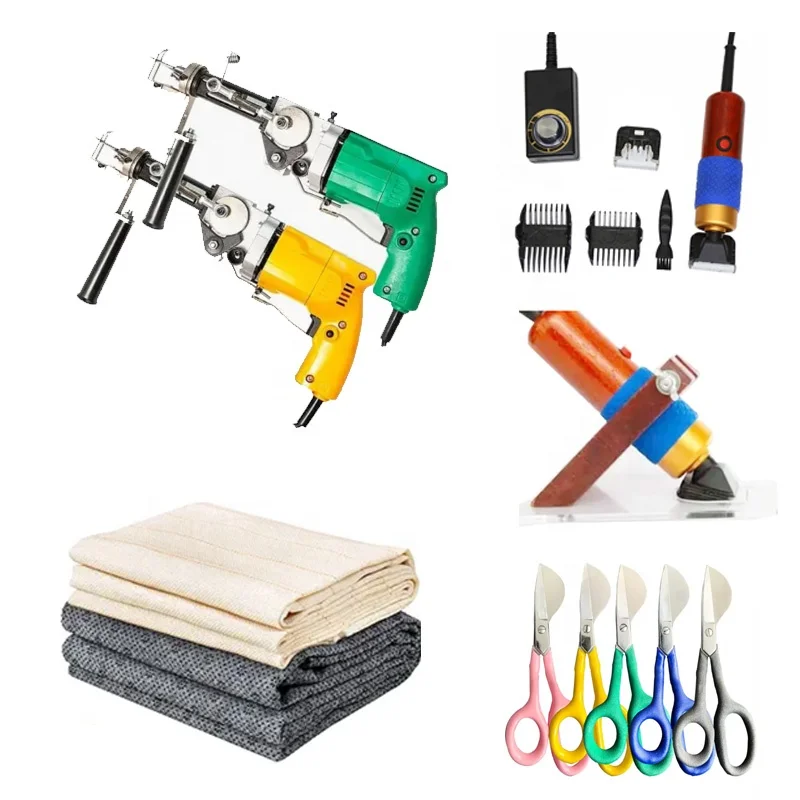 

Applicable to Full Set ZQ-II Machine Duckbill Scissors Primary Fabric Backing Cloth Cut Pile Rug Tufting Gun Set Kit Starter for