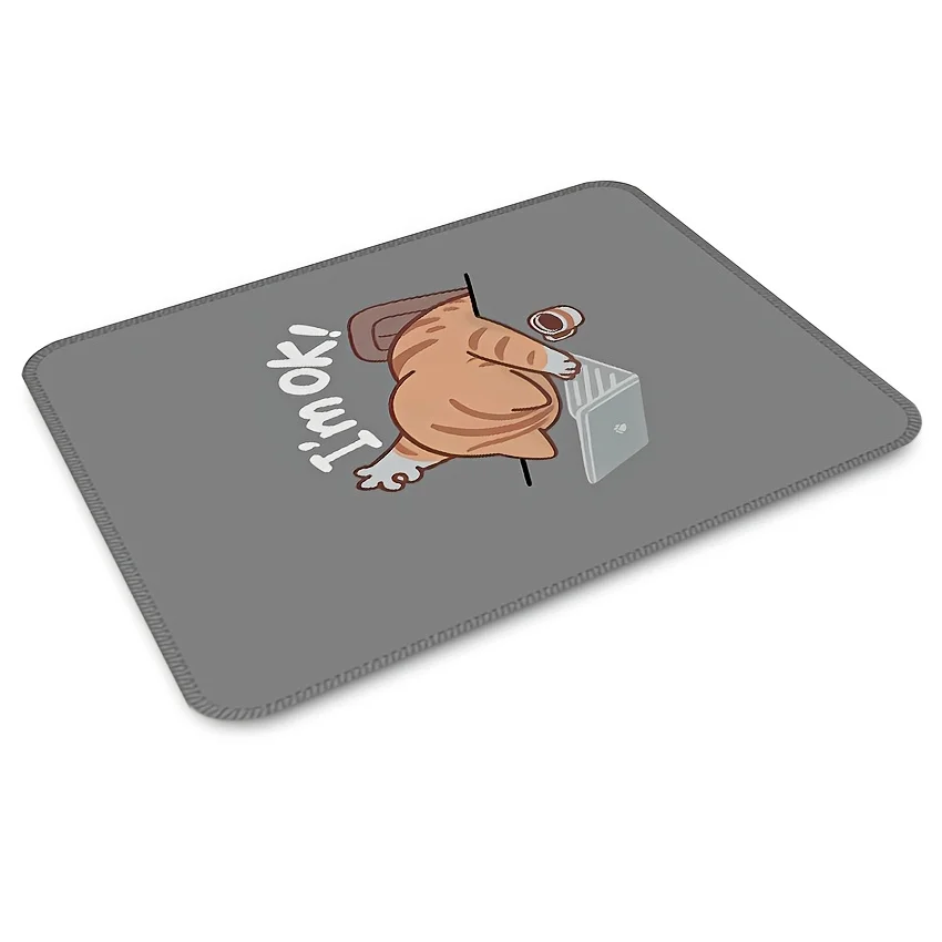 Computer mousepad for office and gaming, square mouse pads with cute cat pattern,suitable for home and office, washable and skid