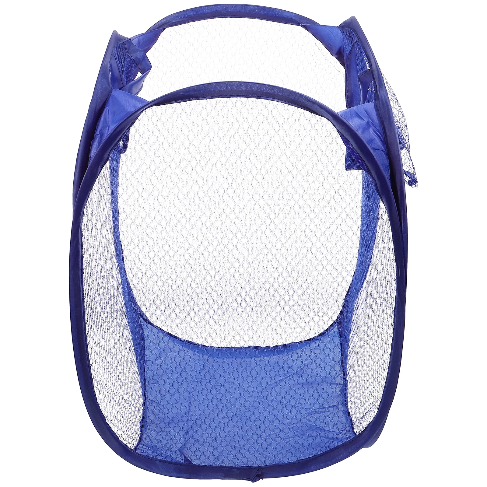 

Blue Foldable Mesh Laundry Hamper Pop-Up Easy Open Breathable Laundry Basket for College Dorm Small Apartment Dirty Clothes