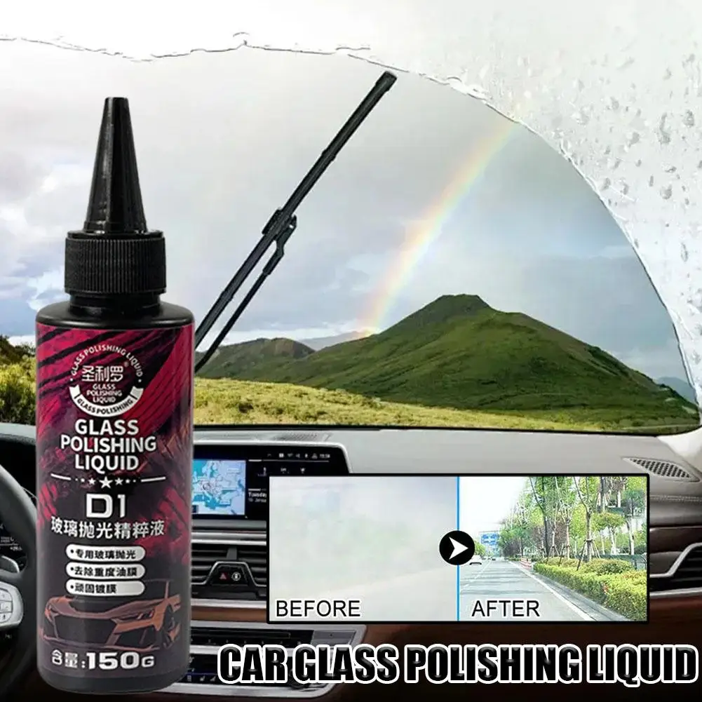 

Состав для полировки стекла, 150 г, масляная пленка для лобового стекла автомобиля, обезжириватель для стекла, жидкость, долговечное средство для удаления чистки, Wi B5G0