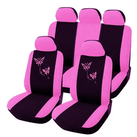 car seat cover sets for women full set Cover car interior accessories seat covers small butterfly Pink Purple car decor durable