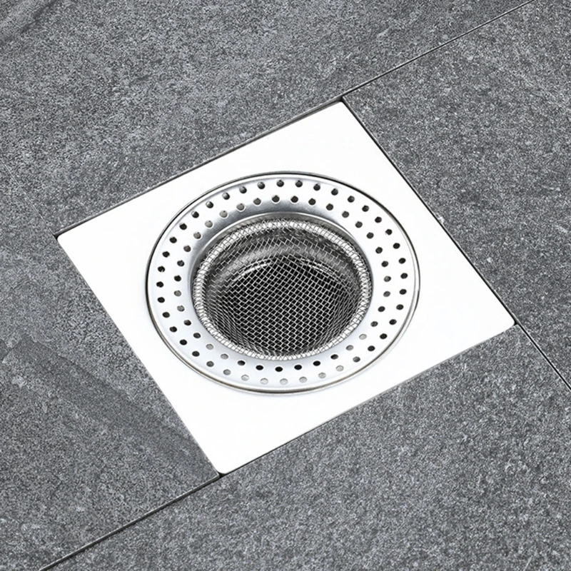 Stainless Steel Sink Drain Strainer Hair Catcher Shower Drain Mesh for Bathroom Kitchen Easy to Install Universal Drosphip