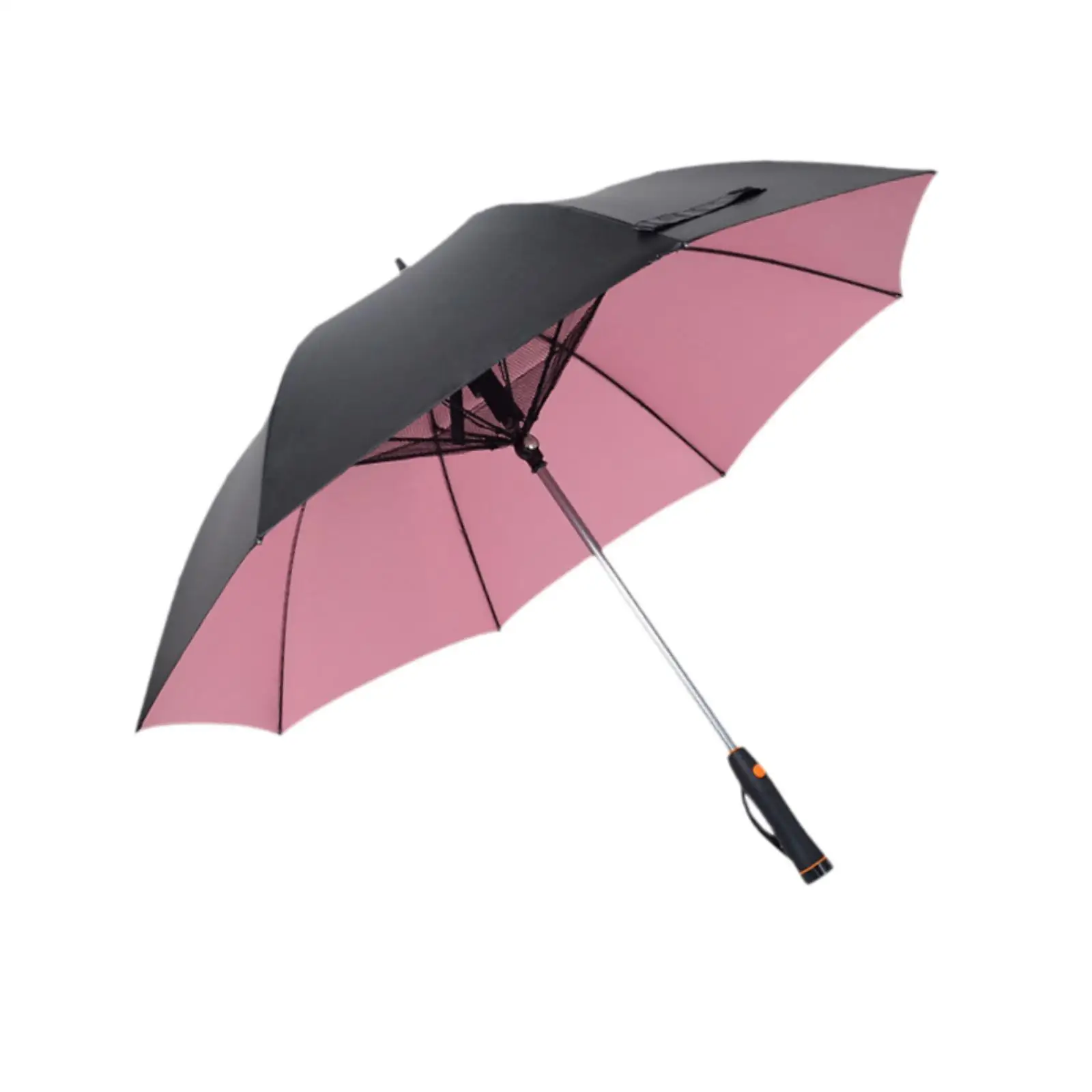 Umbrella with Fan Built in Travel Umbrella Compact Sunproof with Cool Fan Stick Umbrella for Sports Hiking Beach Outdoor Camping