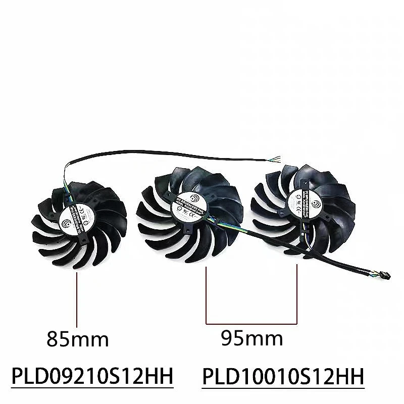 3PCS PLD09210S12HH PLD10010S12HH RTX2080Ti MSI RTX 2070 2080 용 냉각 팬 Super 2080 Ti Gaming X Trio 그래픽 카드 팬