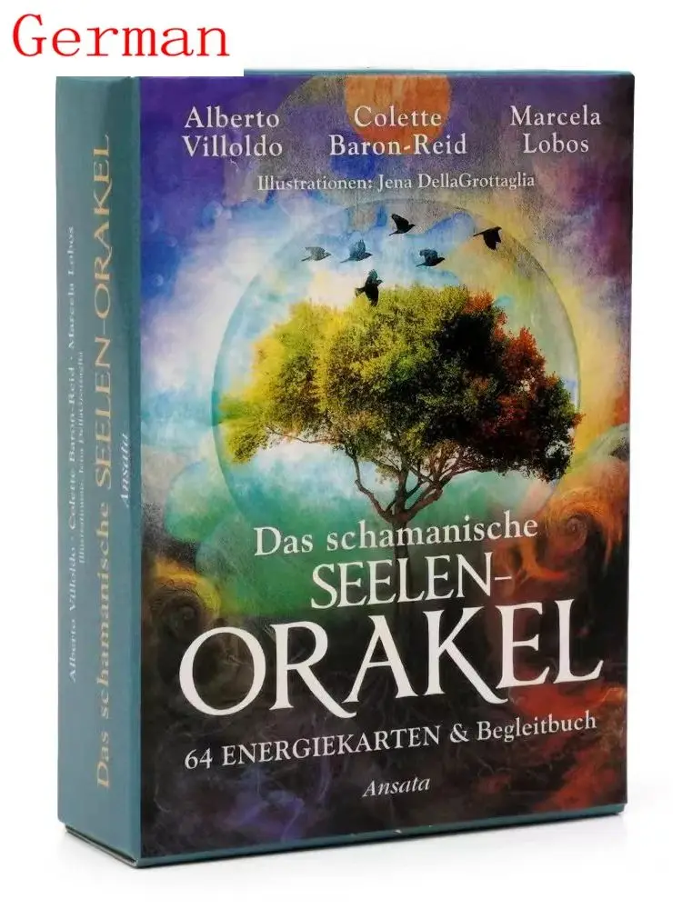 Alemão 78 pièces Das Schamanische Seelen Orakel Tarot Deck prophétie Divination bande dessinée Tarot cartes famille fête jeu de société jouet