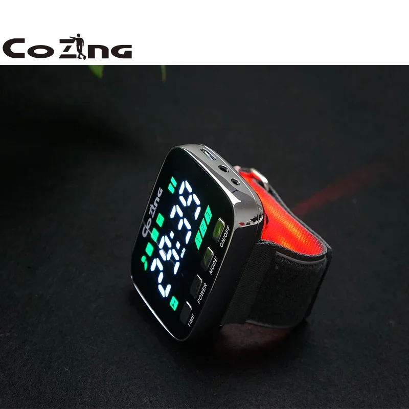 

Hypertension Laser Therapy Wrist Watch Semiconductor Blood Irradiation Treatment Instrument 650nm Acupuncture Points Watch