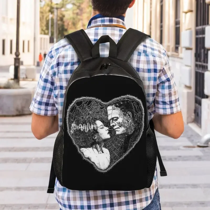 Mochila de viaje Bride Of Frankenstein Kiss para hombre, bolsa de libros para ordenador escolar, película de terror de ciencia ficción, bolsas de día para estudiantes universitarios