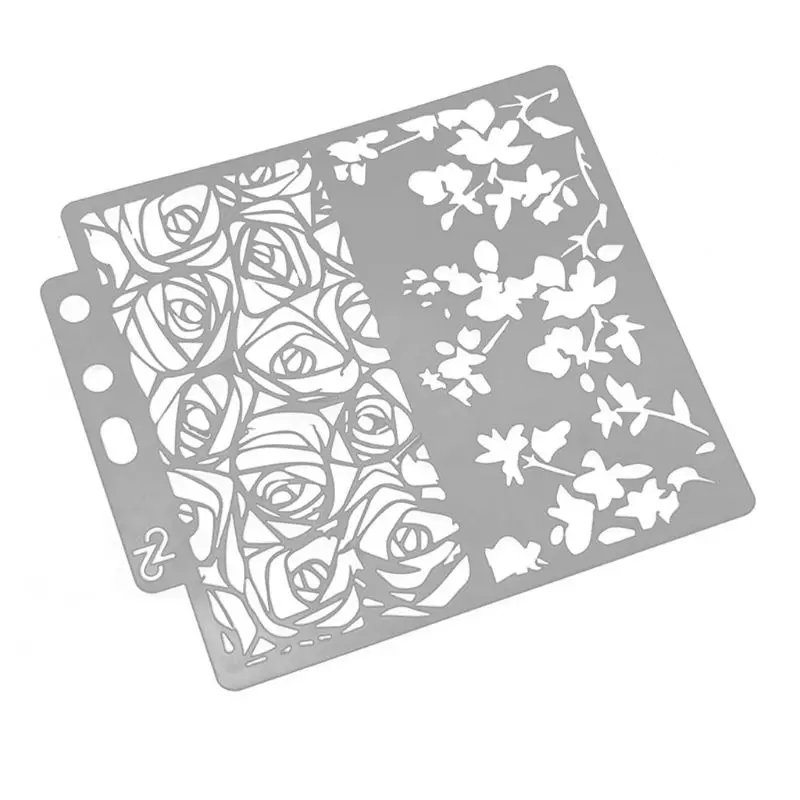 Flower Painting Stencil Painting on Wall Notebook Card DIY Drawing Art Project for Home Bedroom Office Wall Decor 87HA