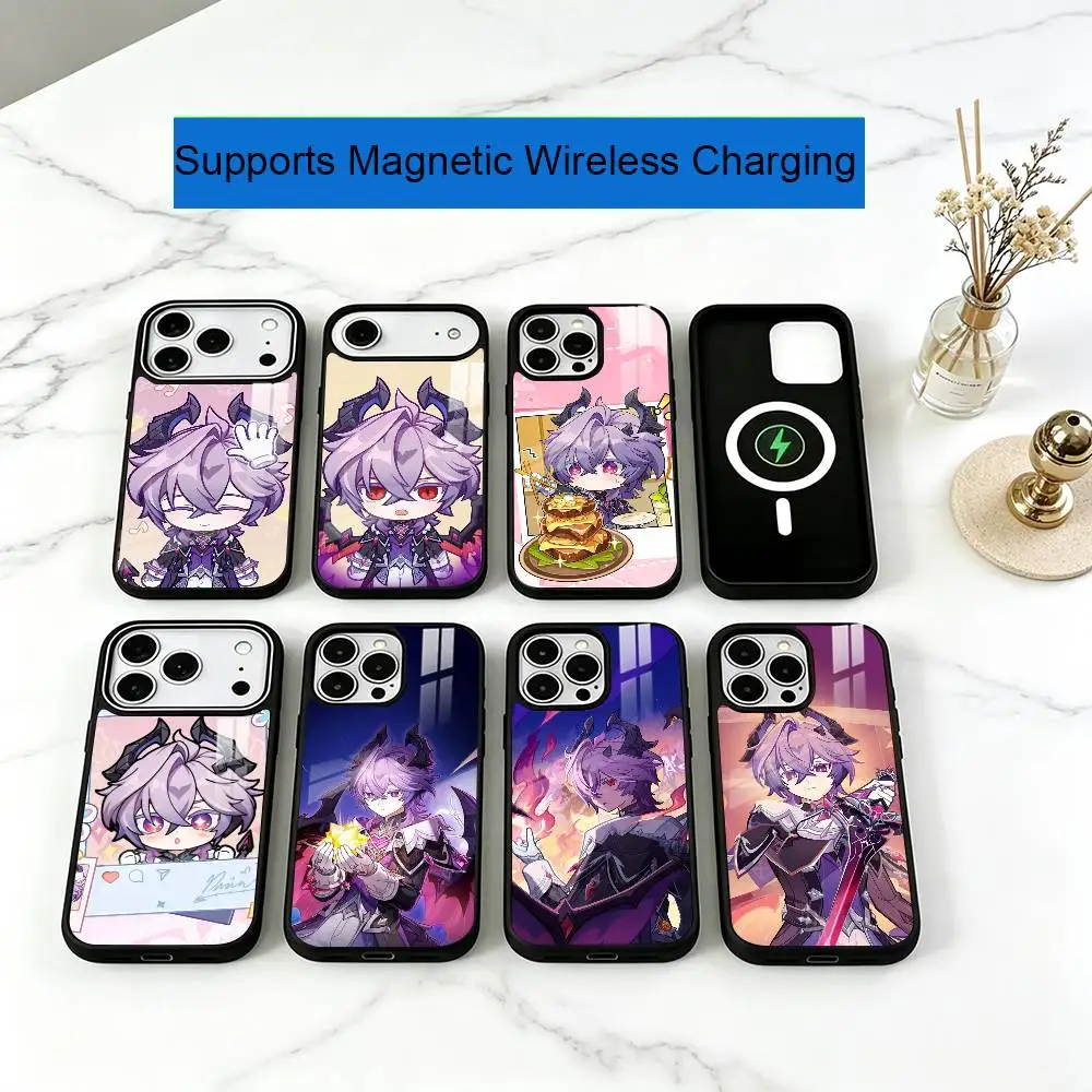 G-Genshin Durin Impact Phone Case For iPhone17,16,15,14,13,12,11 Plus,Pro Compatible with magnetic wireless charging