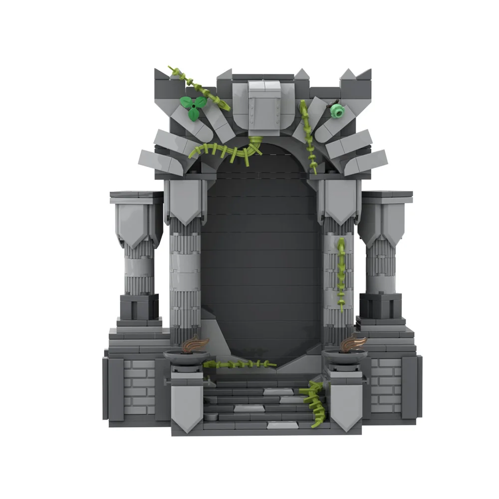 MOC Forgotten Portal - A phone Animated Terrain Piece For Your Fantasy Setting Building Blocks Blocks Toys For Children Gift