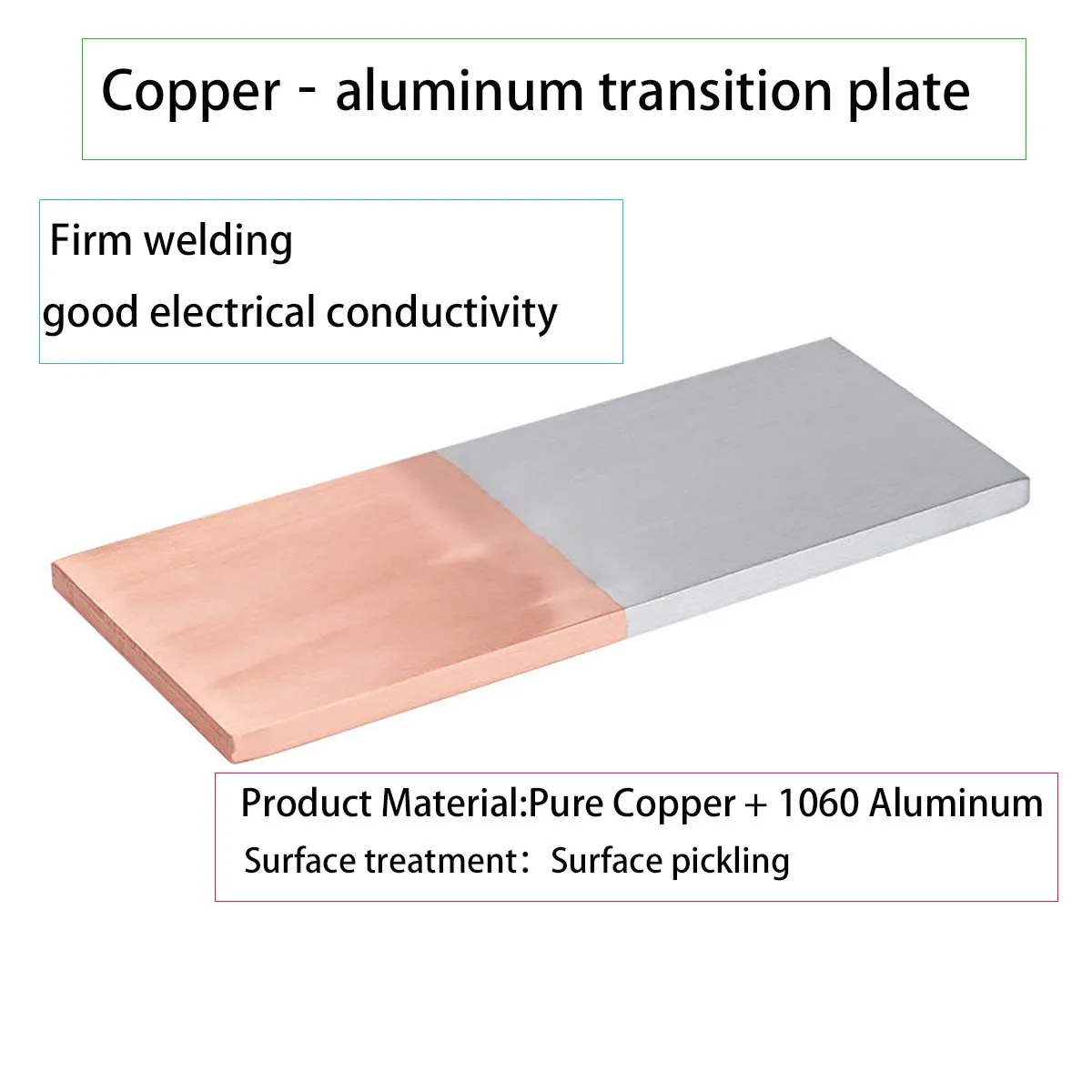 Copper‑Aluminum Transition Connector MG8‑80‑185, Flash Welding Conductive Bus Bar Custom Size Available
