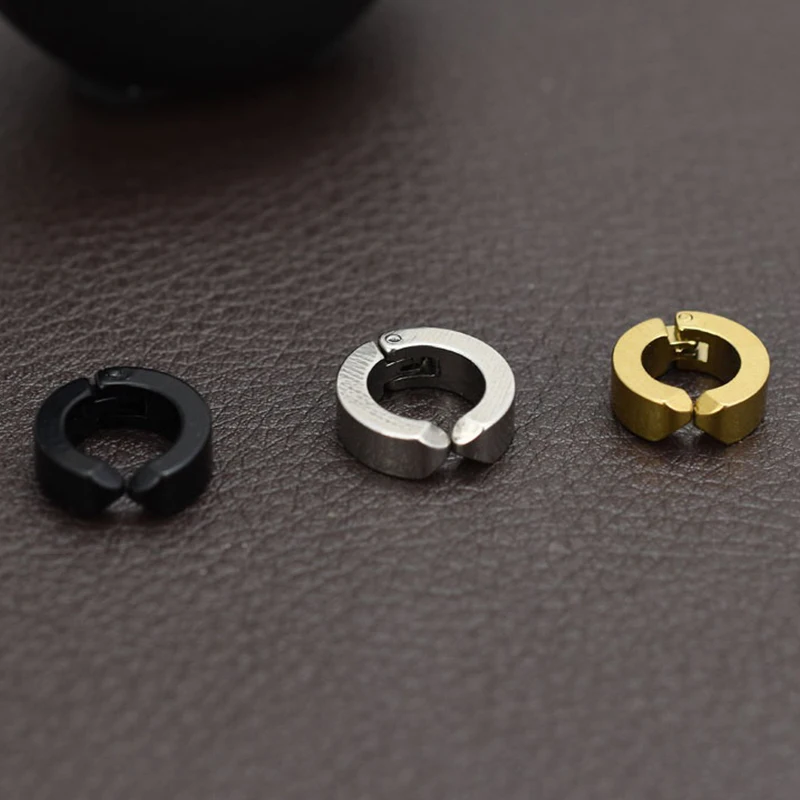 1 Pairs Gothic Fake Ear Clip Hoop Earrings for Men and Women Stainless Steel Painless Non Piercing Fake Earrings Jewelry Gifts view 4