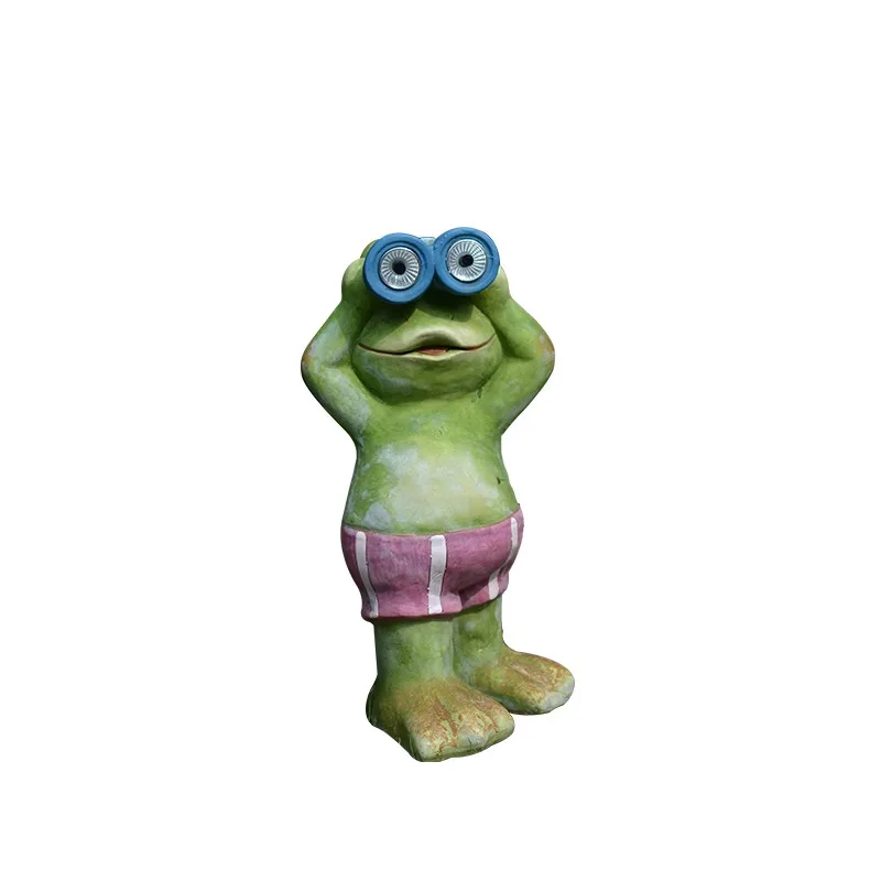 Watch Little Guard Frog Solar Electronic Night Light Outdoor Garden Garden Floor Decoration Ornament Grocery