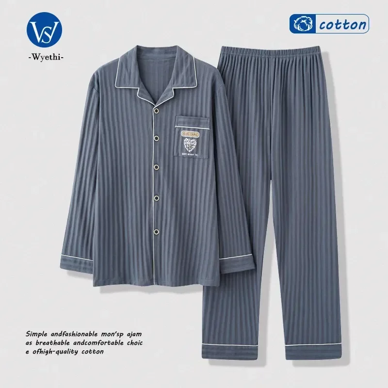 2 Plus pigiama Home Sleep manica lunga in cotone pezzi/set uomo puro per taglia pantaloni vestiti Solid 2023 Sleepwear