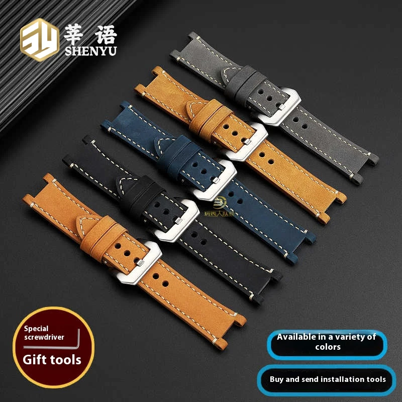 Casio G - SHOCK 시리즈 3553 GWM - 9500 Mudman 액세서리 수정된 정품 가죽 시계 스트랩 남성용 시계 체인