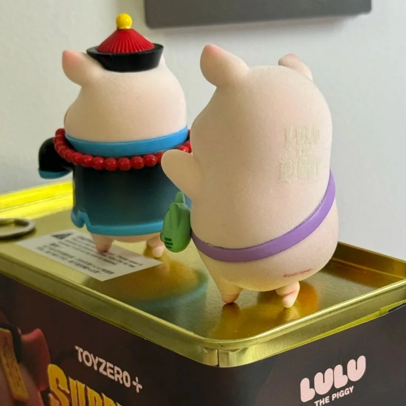 جديد حقيقي لولو الخنزير الكسول أبيض وأسود سلسلة العلود صندوق أعمى سطح المكتب زخرفة تحصيل هدية نموذج هدية #3