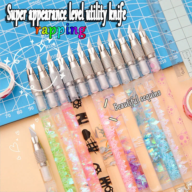 

Ornamental Stone Pen Knife Express Unpacking Artifact Student Journal Knife Quicksand Art Knife Graver