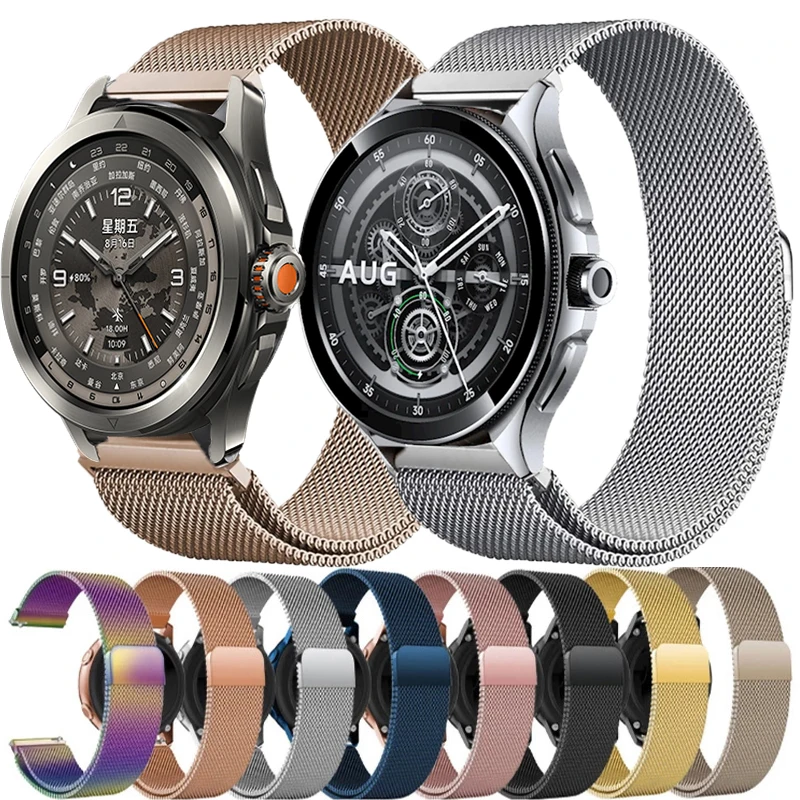 Magnetic Loop Bracelet For Xiaomi Mi Watch S4/S3/S2/S1 Pro/Color 2 Strap Metal Band For Xiaomi Watch 2Pro Stainless Steel Correa