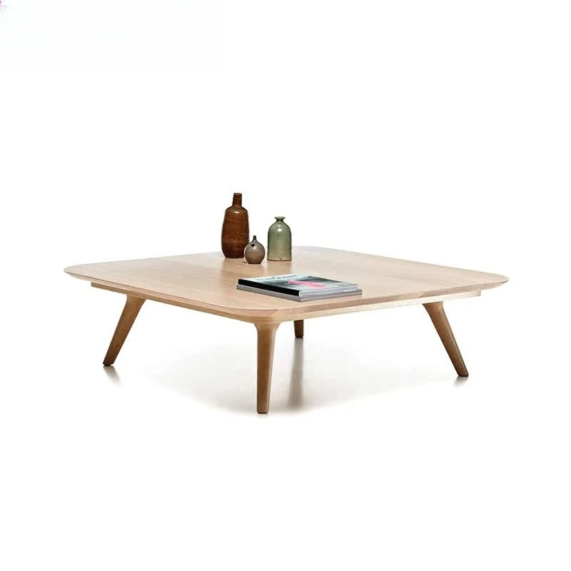 

Solid wood square coffee table ash wood American rural simple coffee table