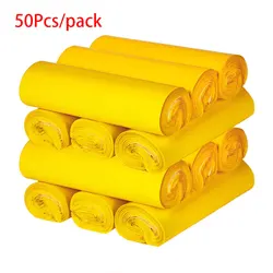 50Pcs/lots PE Logistics Envelopes Poly Pockets Bag Yellow Waterproof Express Party Gifts Mailing Courier Shipping Storage Bags