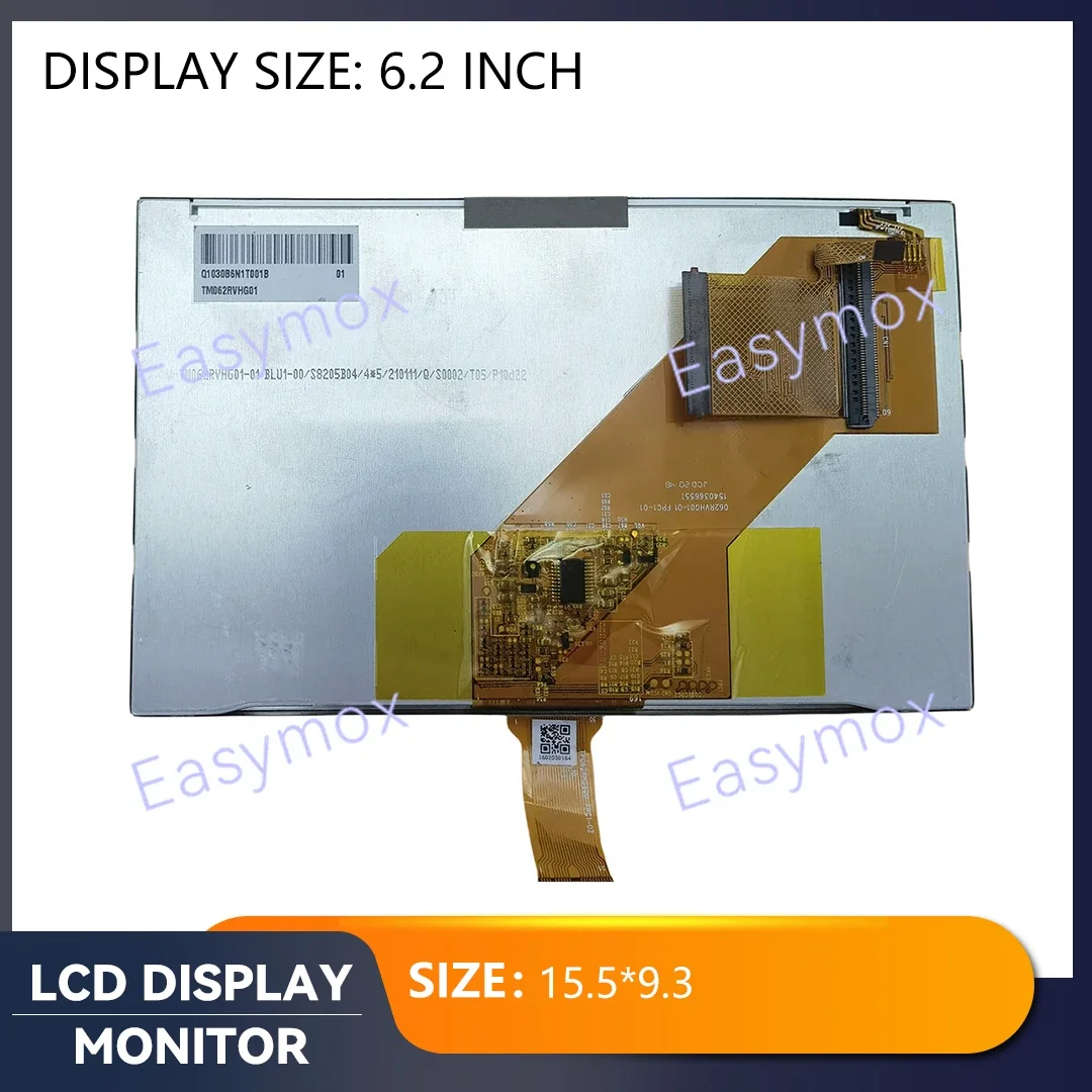 

LCD Display 6.2 Inch Screen Universal Panel For Car Rear Camera DVD GPS Navigation Multimedia Replacement TM062RVHG01