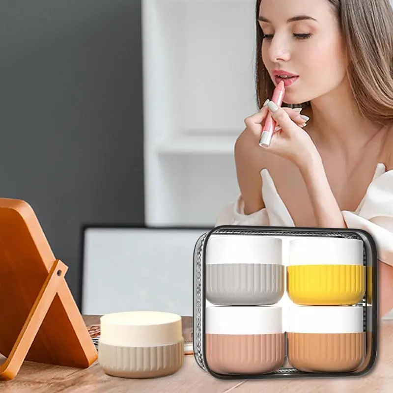 

Silicone Toiletry Bottles Reusable Silicone Travel Containers 4 Pieces 50ml Compact Storage Organizer For Home Travel Outing