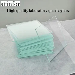 atinfor 100pcs thin glass sheet glass for scientific experiment 30x30x1mm sheet clear glass square support customization