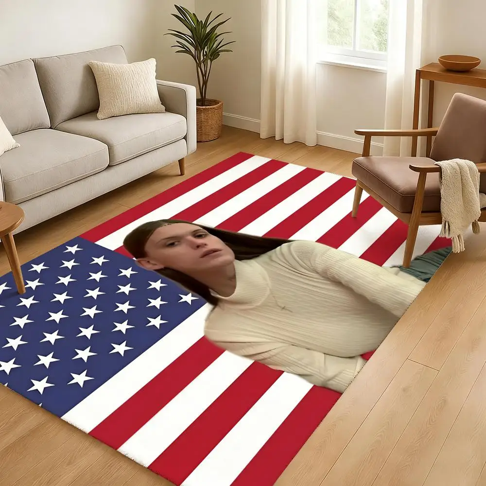 Singer E-Ethel Cain Music Album Floor Mat Soft Thickened Absorbent Non-Slip Bedroom Living Room Door Mat Home Decor Flannel Rugs