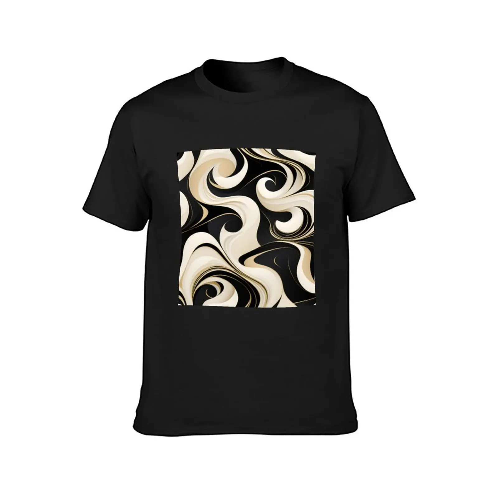 Swirl pattern T-Shirt summer top tees sports fans plus sizes heavyweight t shirts for men