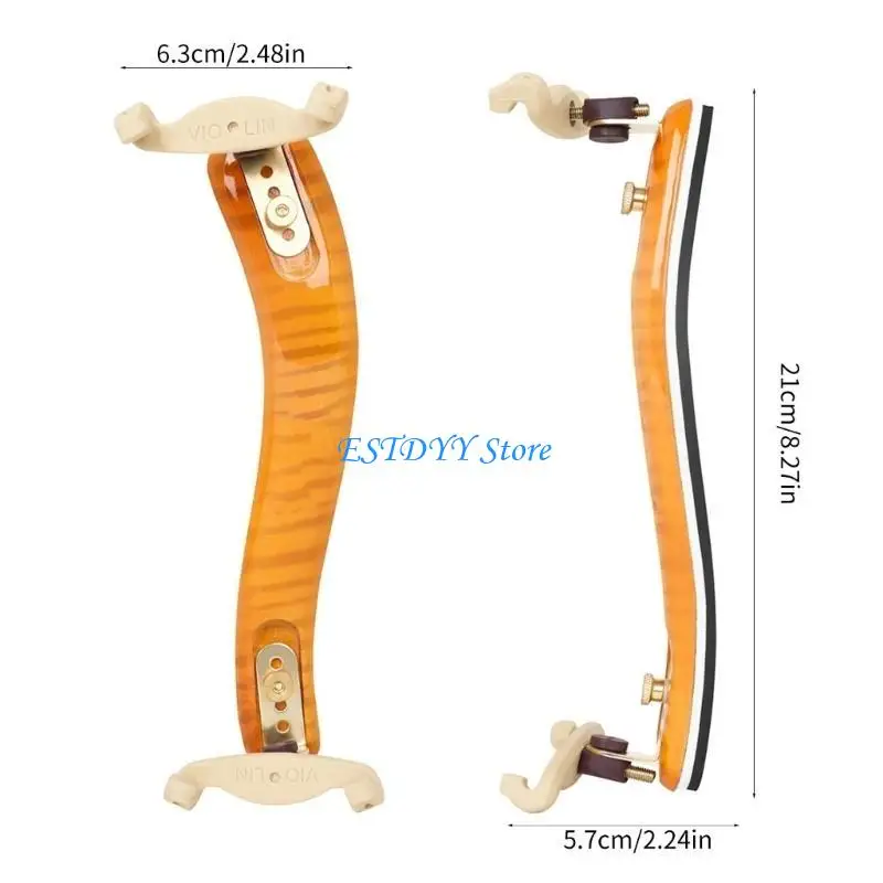 G6DE الكمان الكتف الراحة خشب القيقب الكمان الكتف ضمادة ناعمة الكمان جزء ل 4/4 حجم طوي وارتفاع قابل للتعديل قدم #6