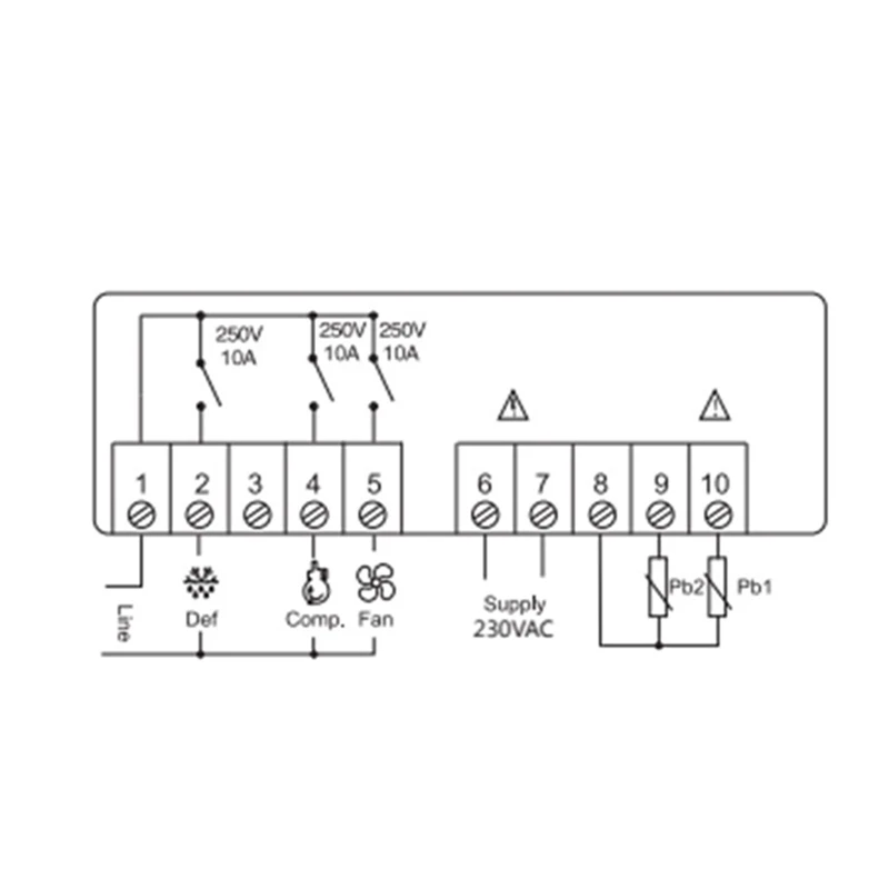 Minicontrolador de temperatura para refrigerador, termostato regulador, termorregulador, termopar NTC, Sensor Dual, CNIM caliente, 5 ETC-974