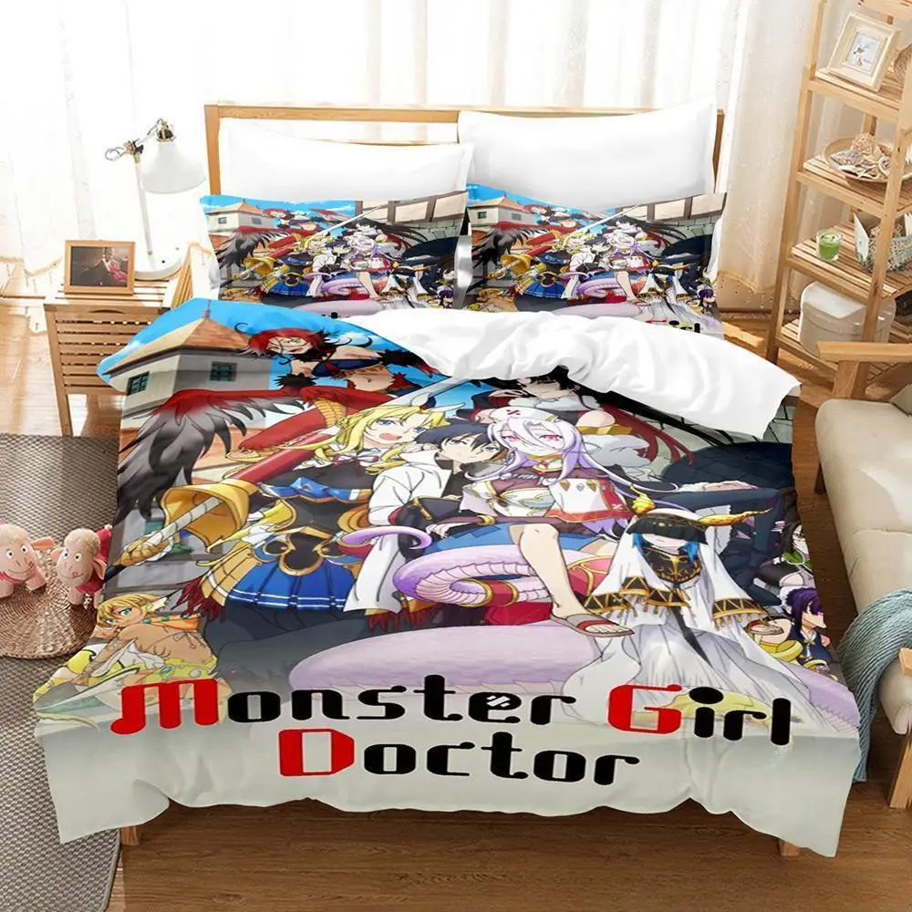 

New Monster Musume: Everyday Life With Monster Girls Bedding Set Cartoon Anime 2/3 Piece Set Adult Kid Bedroom Duvet Cover Sets