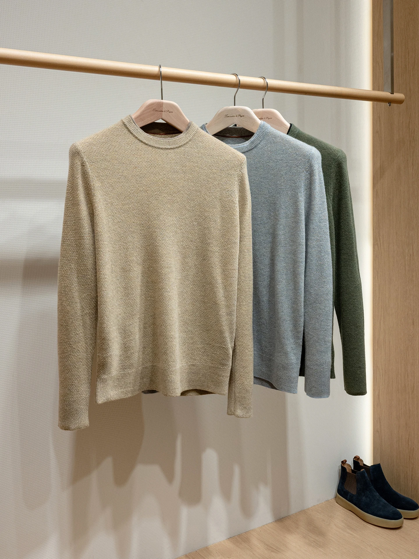 King's Gift 00% Camere round Ne Men's Sweater Double Layer Warmth Urban Casual Long Sve Busin Casual Sle