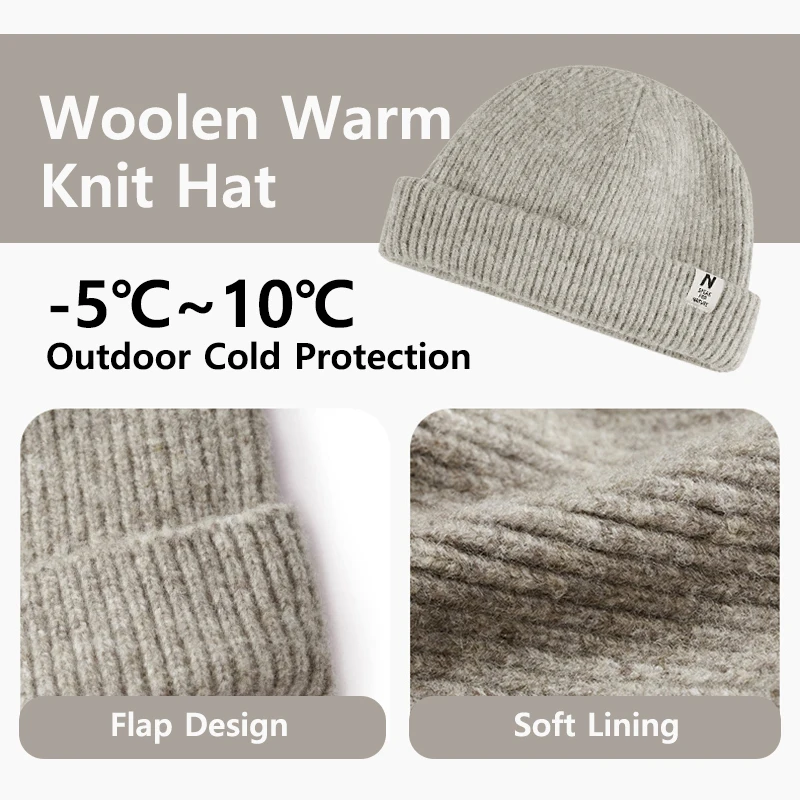 Naturehike Unisex Winter Hats Fashion Warm Solid Color Knitted Hats Outdoor Windproof Man Woman Sports Skiing Hat