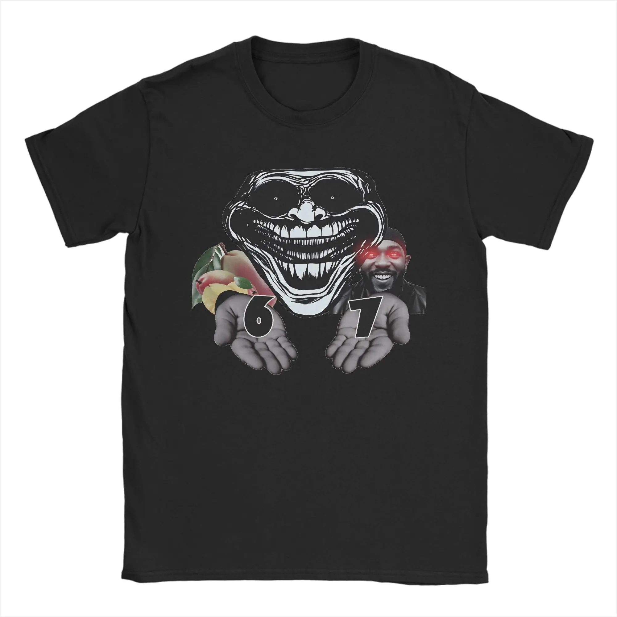 Tolles Trollface Meme Grafik-T-Shirt für Herren, Rundhalsausschnitt, Baumwoll-T-Shirts, kurzärmelige T-Shirts, Partykleidung