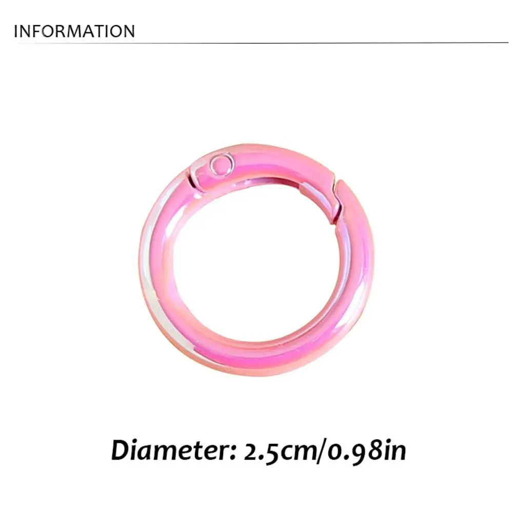 Connecting Ring Colorful Metal O Ring for Keychain Open Rings Split Ring Openable Spring Clasp Jewelry Making Metal
