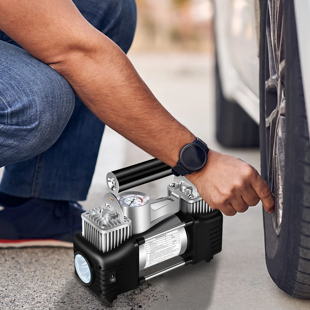 

12V Heavy Duty Portable Air Compressor 150PSI Car Truck Air Compressor Automotive Inflation Pump Portable Dual Purpose Air Pump