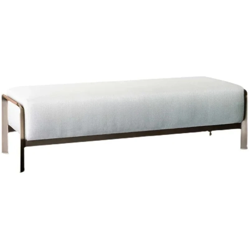 고성능 가성비 A15 침대 끝 스툴 침실 개성 긴 금속 가정용 신발 갈아 신는 스툴 고급 린넨 소파 스툴