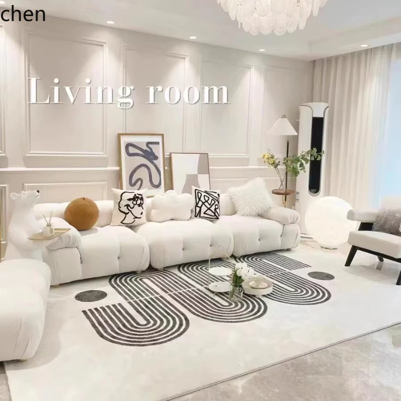 

HXL creative lamb wool fabric small apartment cloud module combination tofu block sofa home decoration accessories