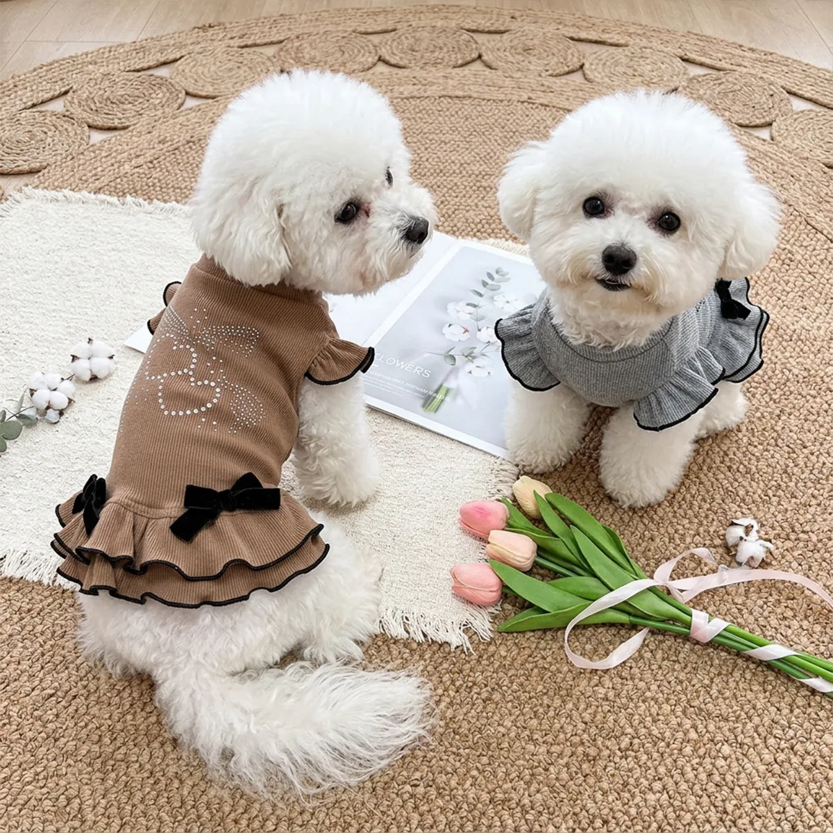 Vintage Heart Bow Pattern Dog - đánh giá và giá Vintage Outdoor Fashion