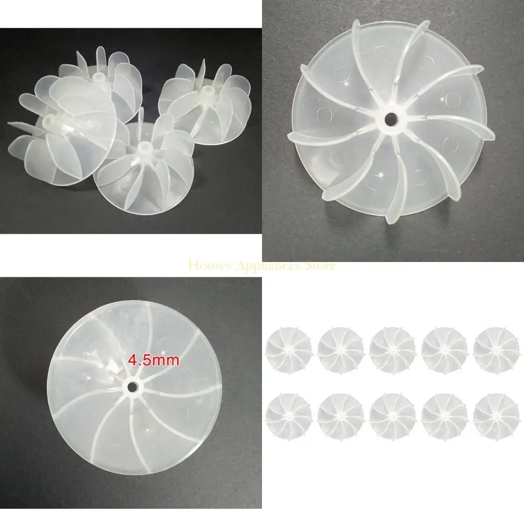 D0AB 10 кусочков/установка прозрачного цвета пластиковые вентиляторы лезвия для волос универсальный мощный мощный пластиковый с