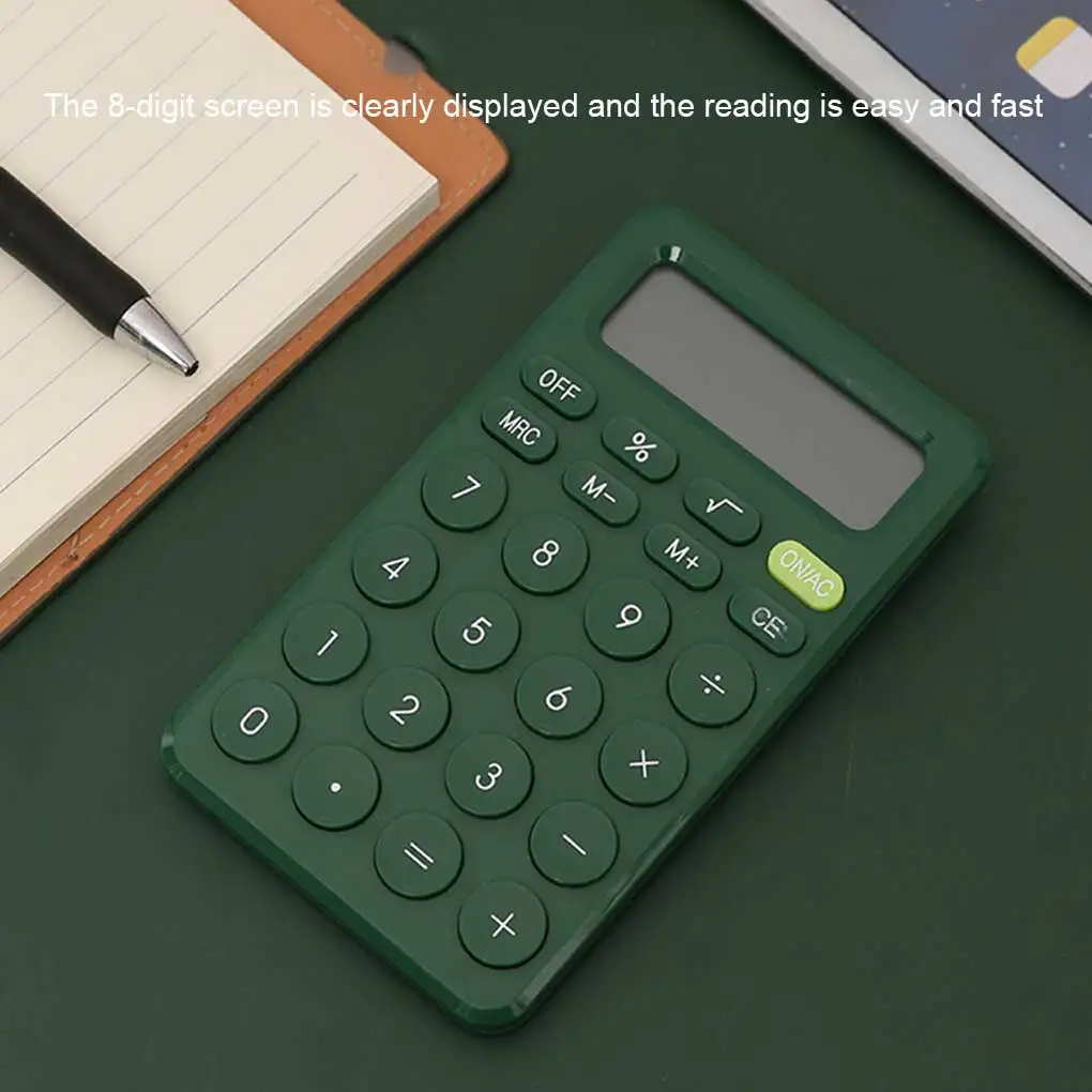 Calculator Learning Office Calculator Accounting Mini Portable 8 Display Large-screen Calculator Fashion Candy Color