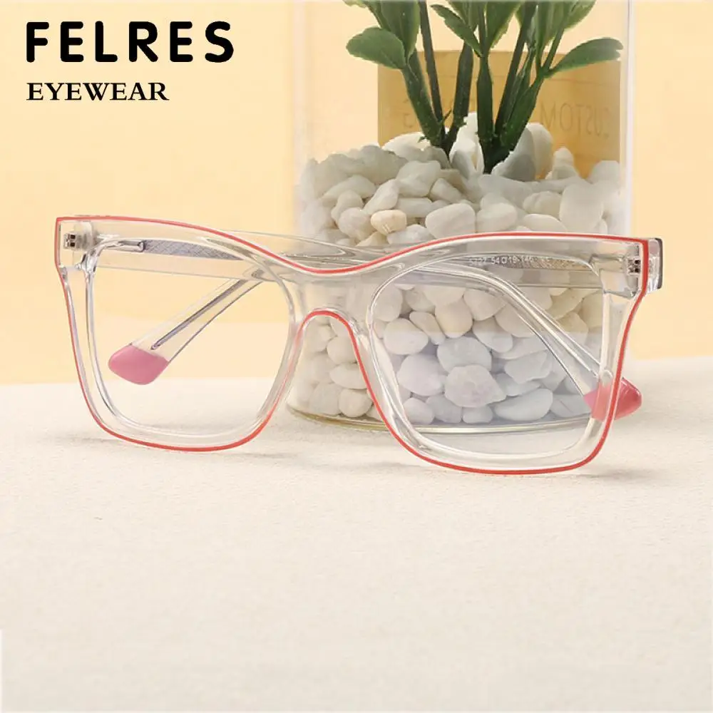 Transparent Square Reading Glasses Women Stylish Computer Gaming Eye Protection Presbyopia Eyewear FELRES image 2