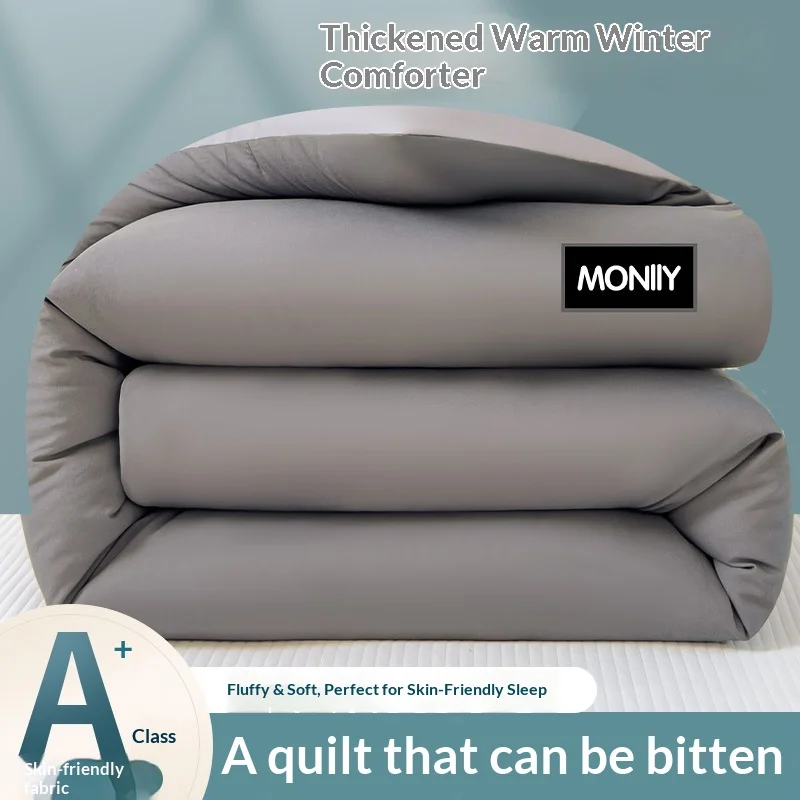 Household Thick Warm Comforter All Season Queen King Twin Hypoallergenic Soft Skin Friendly Dorm Room Student Home Winter Quilt