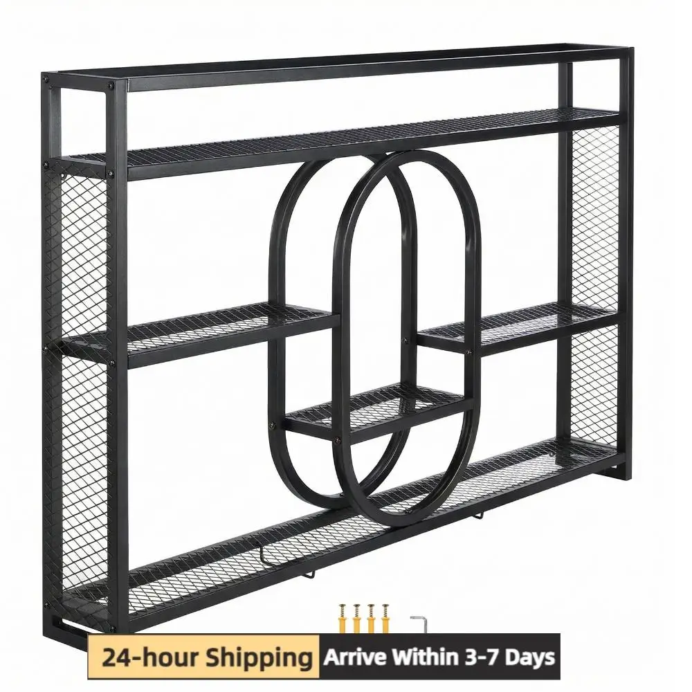 Estante de Exhibición para Botellas de Licor con Soporte para Vasos, Estante de Almacenamiento para Botellas de Licor para Bodega, Bar, Restaurante, Vestíbulo de Hotel