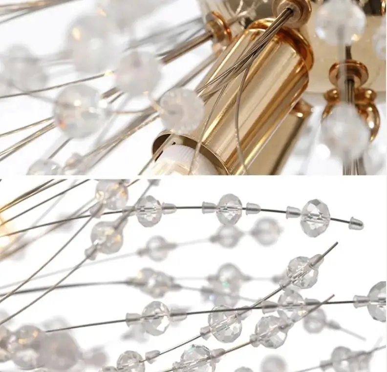 

Crystal Modern Sky Star Fireball Pendant LED Lighting Dandelion Restaurant, Living Room Pendant, Bar Art Danish Luminaire