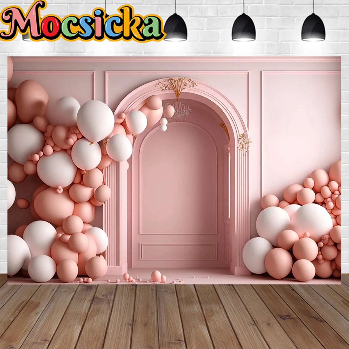 Baby 1st Birthday Party Background Photography Balloon Door Decor Kids Cake Smash Wedding Backdrop Newborn Photo Portrait Studio