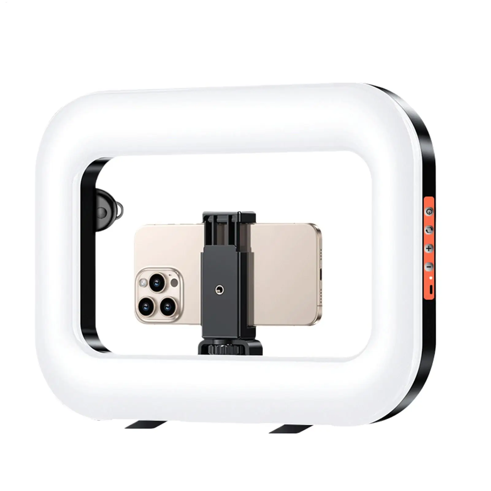 

Portable Ring Light for Phone Handheld Type-C Rechargeable Portable Lamp Phone Holder Light for Live Streaming Viewing Travel