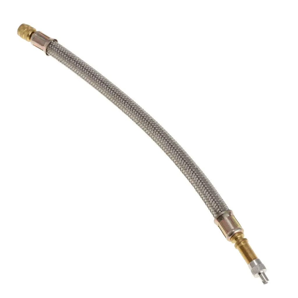

250mm 304 Stainless Steel Braided Flexible Hose Car Wheels Tyre Valve Stems Extensions Tube Adapter for Truck RV Camper Trailer